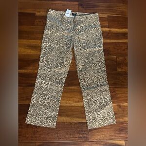 J Crew City Fit Ikat Print Cropped Pants in Women's size 6 NWT
